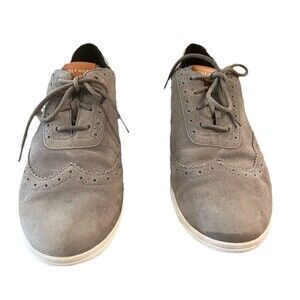 Cole Haan Women’s 8 Gray Wingtip Suede Oxfords Misha W05167 Grand OS Comfort